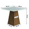 Conjunto Sala de Jantar Mesa Dakar 0,90m 4 Cadeiras Cedro / Off White / Bege Dobuê - 3