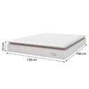 Ver imagem 2 de Cama Box Colchão Casal Queen Molas Ensacadas City Pillow Top 158x198x61cm Linho Branco / Bege
