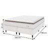 Cama Box Colchão Casal Queen Molas Ensacadas City Pillow Top 158x198x61cm Linho Branco / Bege - 3