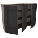 Ver imagem 4 de Armário Aéreo Madesa Lux 120 cm 3 Portas Rustic/Preto Cor:Rustic/Preto