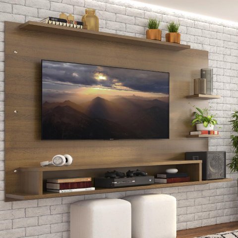 Painel para Tv até 60 Polegadas Madesa Alfa com Nicho - Rustic