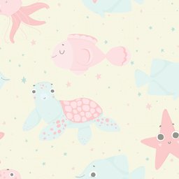 Papel de Parede Fundo do Mar para Quarto de BebÍ 57x270cm - 1