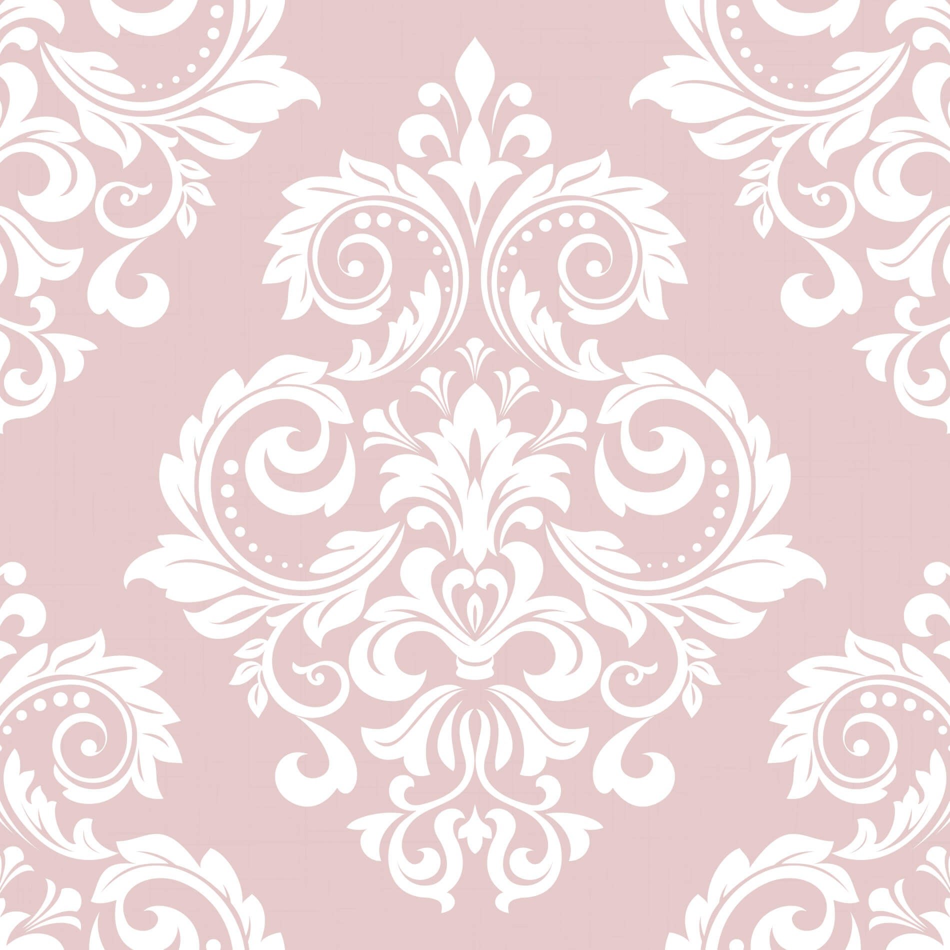 Papel De Parede Arabesco Floral Rosa Nobre 57x270cm Madeiramadeira