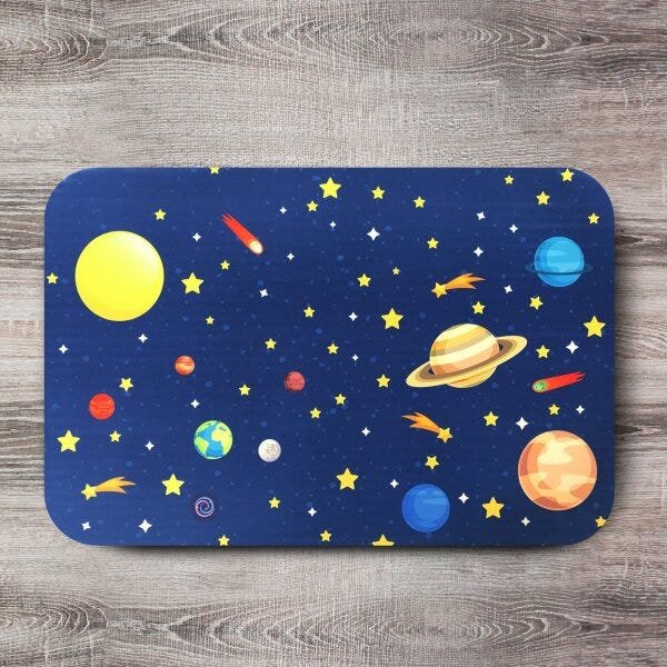 Tapete Infantil Espaáo Sistema Solar para Quarto 40x60cm - 2