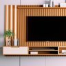 Home Painel Ripado Tucumã 2.3 com 1 Gaveta P/ Tv até 75' Pol Nature Off White Jb Bechara - 2