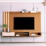 Home Painel Ripado Tucumã 2.3 com 1 Gaveta P/ Tv até 75' Pol Nature Off White Jb Bechara - 4