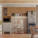 Ver imagem 1 de Kit Cozinha Villa Mistral 6 Portas MDF 250cm Nude Demóbile