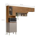 Ver imagem 3 de Kit Cozinha Villa Mistral 6 Portas MDF 250cm Nude Demóbile