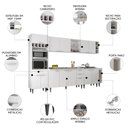 Ver imagem 3 de Armário de Cozinha CP07 com Pia 150cm Pérola Z34 Branco - Mpozenato