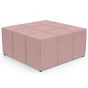 Ver imagem 2 de Puff Decorativo para Sala de Estar Quadrado Milano 90x90cm W01 Linho Rosa - Lyam Decor