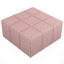 Ver imagem 6 de Puff Decorativo para Sala de Estar Quadrado Milano 90x90cm W01 Linho Rosa - Lyam Decor