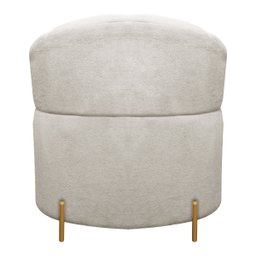 Poltrona Orgânica Grecia Redonda Pés em Metal Bouclê Bege Sofa Store - 5