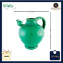 Ver imagem 3 de Jarro Decorativo Cerâmica Craquelê Verde Água Exclusivo 36cm Columbus Gold