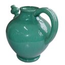 Ver imagem 5 de Jarro Decorativo Cerâmica Craquelê Verde Água Exclusivo 36cm Columbus Gold