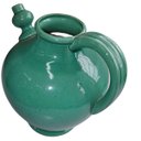 Ver imagem 4 de Jarro Decorativo Cerâmica Craquelê Verde Água Exclusivo 36cm Columbus Gold