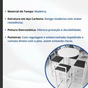 Ver imagem 3 de Conjunto Mesa Alta Bar Bistrô Redonda Branca 4 Banquetas Estofado Don Castro Decor