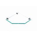 Ver imagem 1 de Porta Shampoo de Canto Reto em Vidro Incolor Lapidado - Aquabox - 20cmx20cmx8mm