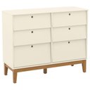 Ver imagem 2 de Quarto de Bebe Unique 3 Portas com Cômoda 6 Gavetas Off White Eco Wood - Matic