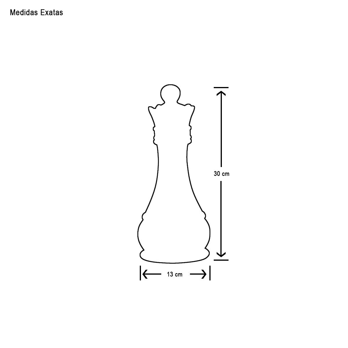 Peça De Xadrez Geométrica Decoração Kit Com 3 Peças De 30cm