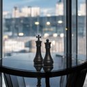 Ver imagem 6 de Dupla Peças Xadrez Rei e Rainha Cerâmica Preto Fosco