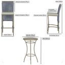 Ver imagem 2 de Mesa Bistrô com 2 Banquetas Roma Fendi Corda Náutica Estofado 3 Trama Original