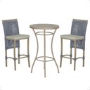 Ver imagem 1 de Mesa Bistrô com 2 Banquetas Roma Fendi Corda Náutica Estofado 3 Trama Original