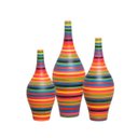 Ver imagem 1 de Trio Decorativo Garrafa Styllo Decoração Cerâmica Colors