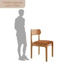 Ver imagem 3 de Conjunto 2 Cadeiras em Madeira Maciça Bellini Marrom/Star Caramelo/Imbuia