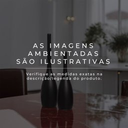 Dupla Vaso Arabella Decoração em Cerâmica Preto Fosco - 3