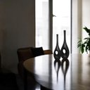 Ver mais imagens de Dupla Vaso Arabella Decoração em Cerâmica Preto Fosco