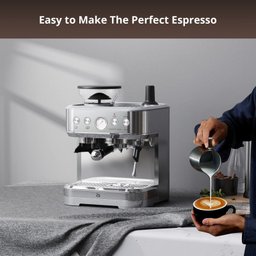 Takywep Máquina de Espresso Profissional 15 Bar com Moedor Cinza - 5