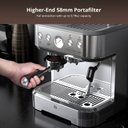 Ver imagem 2 de Takywep Máquina de Espresso Profissional 15 Bar com Moedor Cinza