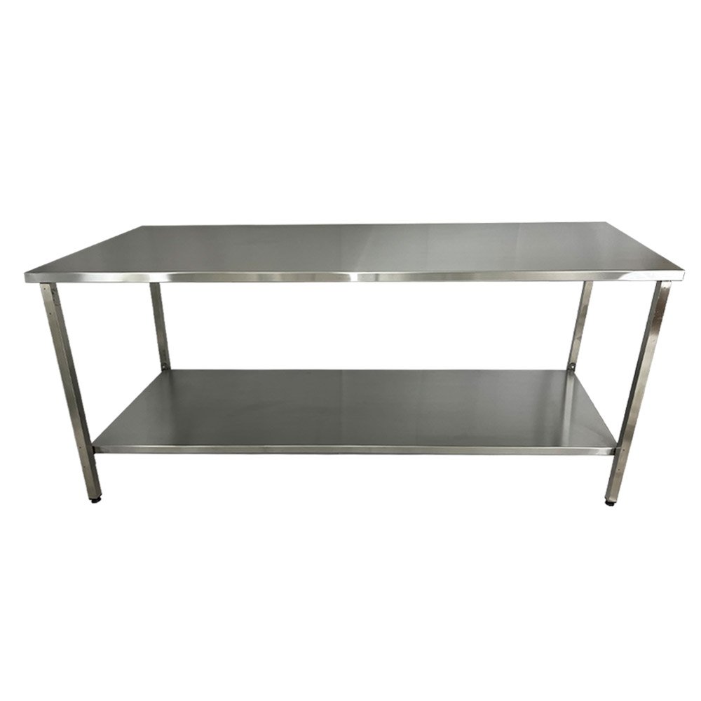 Mesa Aço Inox Industrial 180x60x90 Cm Plano Liso Nortinox Stander - 2