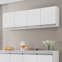 Ver imagem 2 de Armário Aéreo de Cozinha 4 Portas 160cm Andréia Branco - AJL Móveis