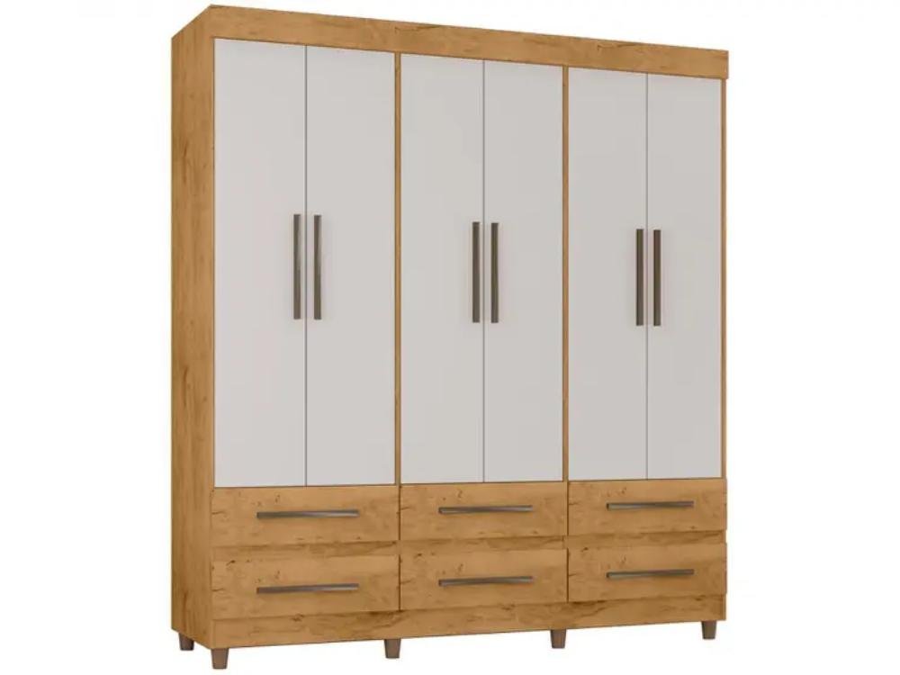 Guarda Roupa Casal 6 Portas 6 Gavetas Araplac | MadeiraMadeira