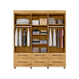 Guarda Roupa Casal 6 Portas 6 Gavetas Araplac - 4