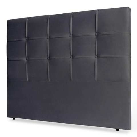 Cabeceira Estofada Box Casal Queen Size 160cm Cinza