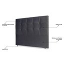 Ver imagem 3 de Cabeceira Estofada Box Casal Queen Size 160cm Cinza
