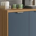 Ver imagem 5 de Balcão de Cozinha 80 Cm Colors 2 Portas 100% Mdf Freijó/azul Secreto - Kits Paraná