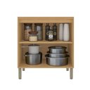 Ver imagem 3 de Balcão de Cozinha 80 Cm Colors 2 Portas 100% Mdf Freijó/azul Secreto - Kits Paraná