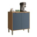 Ver imagem 2 de Balcão de Cozinha 80 Cm Colors 2 Portas 100% Mdf Freijó/azul Secreto - Kits Paraná