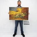 Ver imagem 2 de Quadro Decorativo Caixa Alta com Vidro A Sesta - Van Gogh TaColado Moldura Branca 90 x 60cm