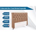 Ver imagem 2 de Cabeceira Cama Box Estofada Casal Casal Imperatriz Plus Suede Marrom - Simbal