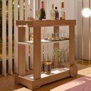 Ver imagem 2 de Carrinho Bar com Rodizios 80 Cm 4659 Cinamomo Off White Arly