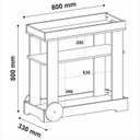 Ver imagem 6 de Carrinho Bar com Rodizios 80 Cm 4659 Cinamomo Off White Arly