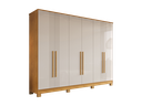 Ver imagem 2 de Roupeiro Moderna 6 Portas 100% MDF com Pes CHF Moveis Cinamomo/Off White