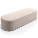 Ver imagem 2 de Puff Decorativo Orgânico para Living Quarto 195cm Doha W01 Suede Bege - Lyam Decor
