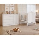 Ver imagem 1 de Conjunto Quarto de Bebê 1 Berço Alegria 1 Cômoda 4 Gavetas 1 Porta Espresso Móveis Branco