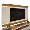 Ver imagem 3 de Painel com Bancada Firenze 3D p/Tvs 75'' Freijó/Off White - Dj Moveis DJ Móveis Bancada e Painel Fir