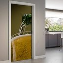 Ver imagem 1 de Adesivo Para Porta Cozinha Garrafa E Copo De Cerveja- 63X210Cm